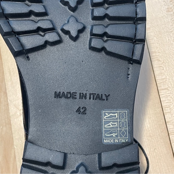 NWB Intensi Black Leather Oxford Men’s Shoes - Sz 42 - Picture 14 of 15